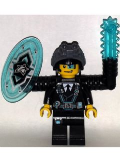 LEGO Minifigure-Agent Curtis Bolt Complete - Sticker on Shield-Ultra Agents-UAGT013S-Creative Brick Builders